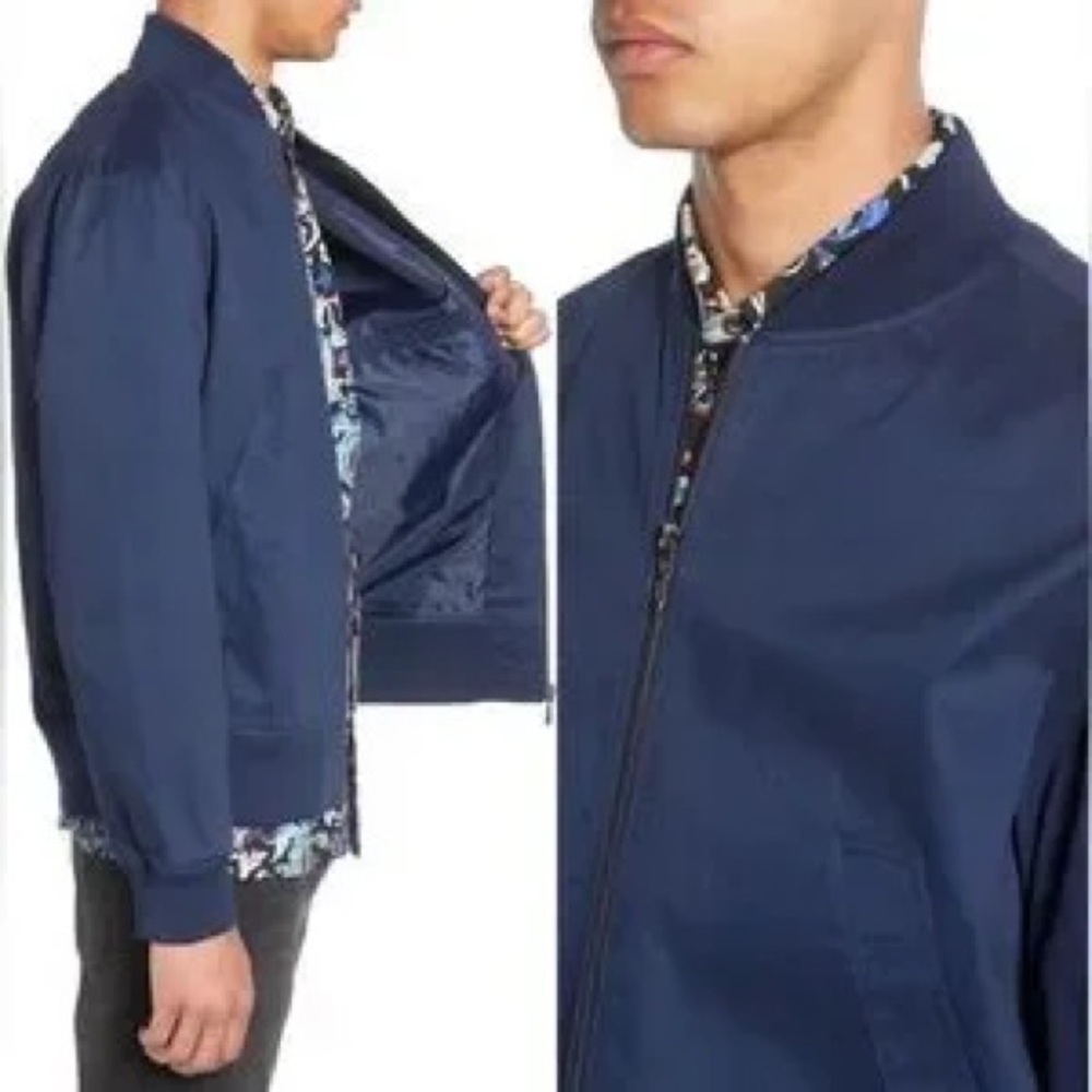 Topman Navy Bomber Jacket